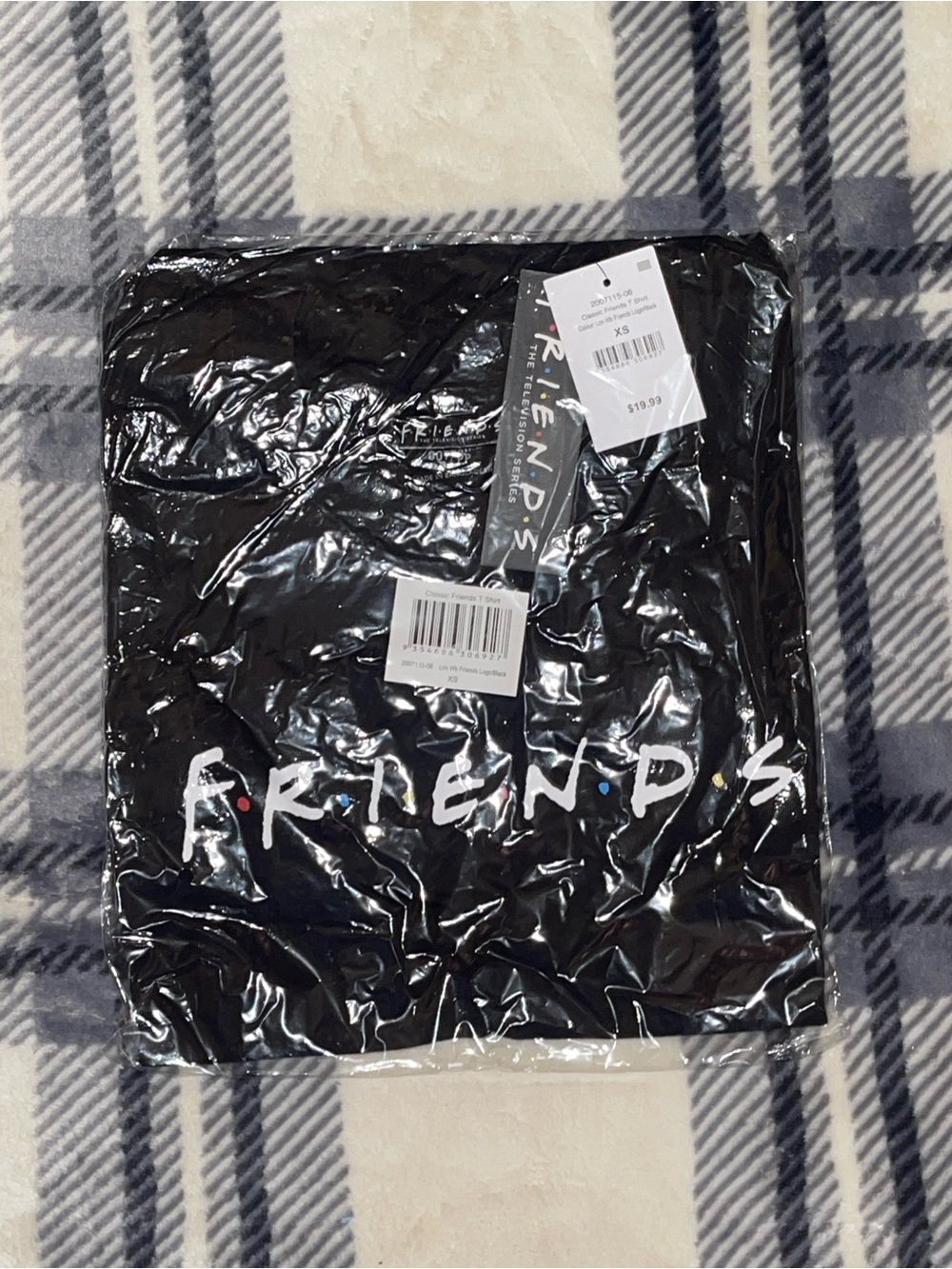 F.R.I.E.N.D.S Black T-Shirt With Classic F.R.I.E.N.D.S Logo